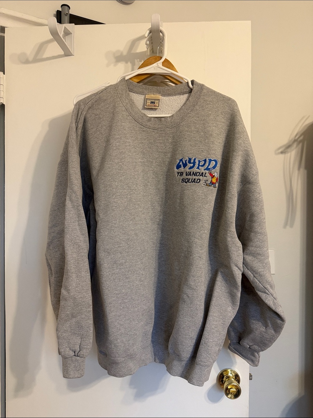 NYPD TB Vandal Squad Grey Crewneck Sweatshirt